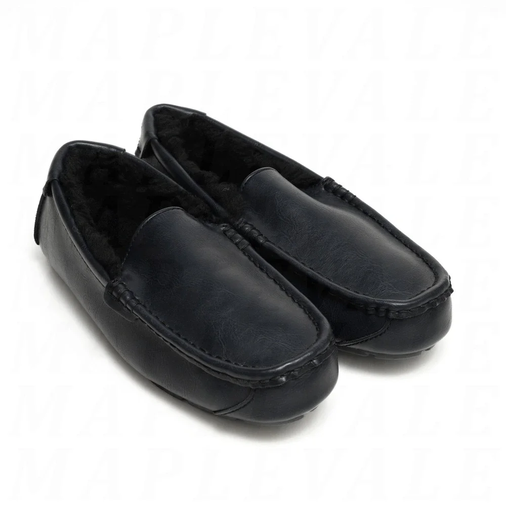 Koolaburra Ugg Tipton Smooth Slippers Mens Sz 9 Black Slides Comfort 1154810 NIB
